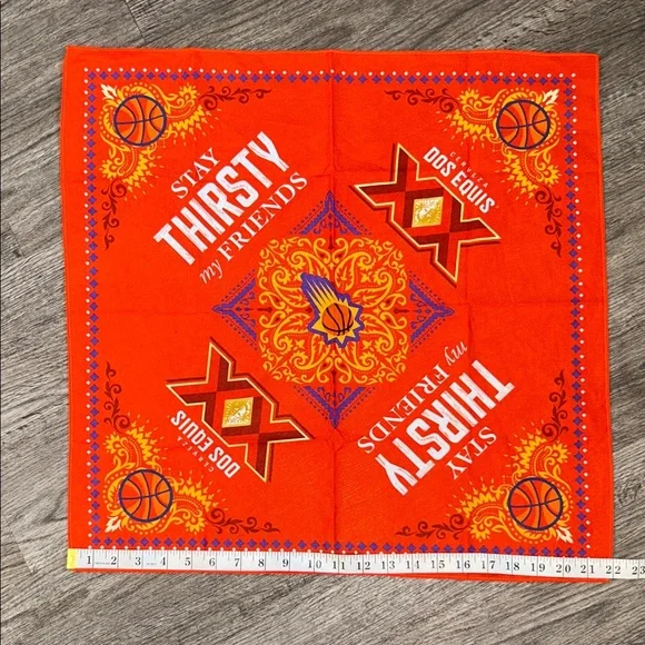 Dos Equis Orange Bandana Phoenix Suns Stay Thirsty Festival Western Scarf - Picture 3 of 5